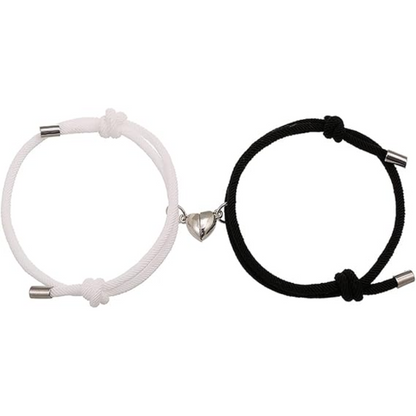 PULSERAS CON IMÁN CORAZÓN PARA PAREJAS
