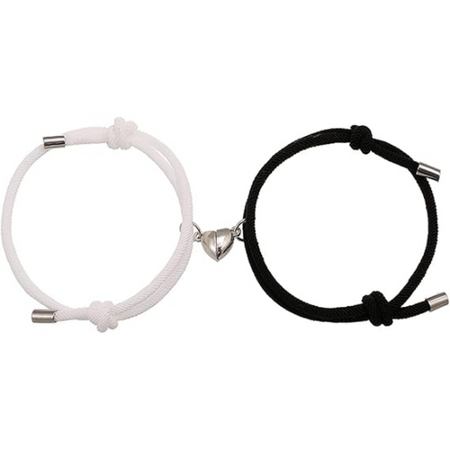 PULSERAS CON IMÁN CORAZÓN PARA PAREJAS