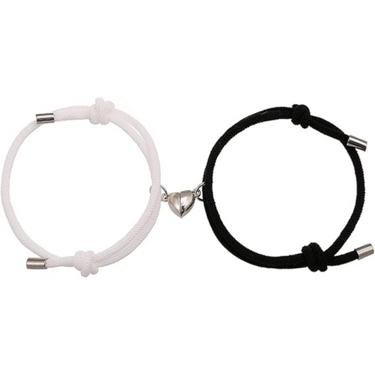 PULSERAS CON IMÁN CORAZÓN PARA PAREJAS